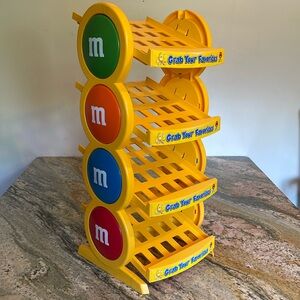 M&M Yellow Display very Colorful 4 shelves